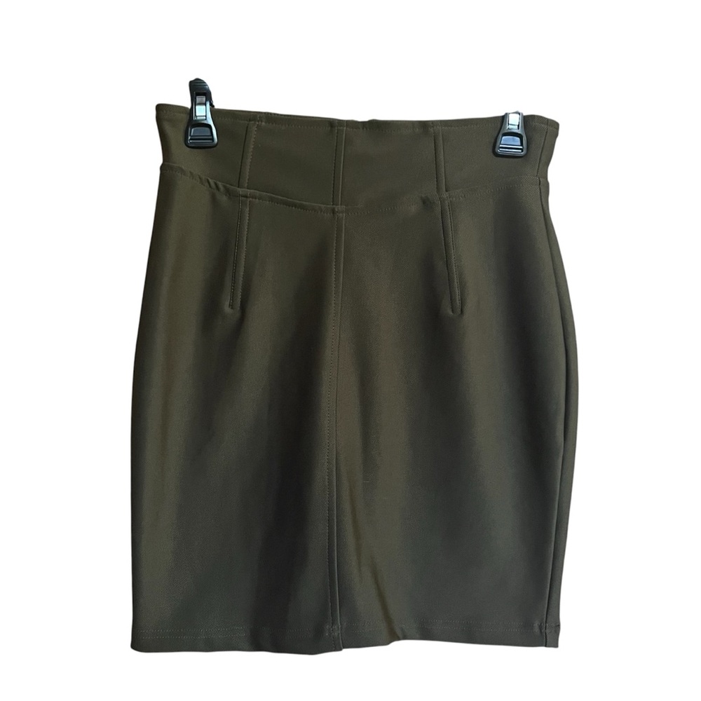 JLUXLABEL Dark Green Pencil Skirt Women’s Size Medium M
